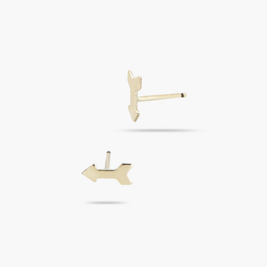 14k Solid Gold Arrow Stud Earrings