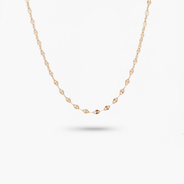 14k Solid Yellow Gold Disc Mariner Necklace