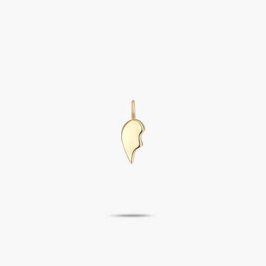 Amare Wear 14k Solid Gold BFF Heart Charm(left)