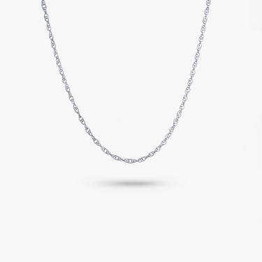 14k Solid White Gold Infinity Necklace