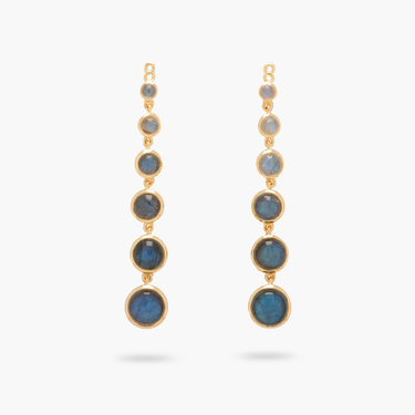 Amare Wear Freshwater Pearl and Labradorite Multiway Statement Earring
