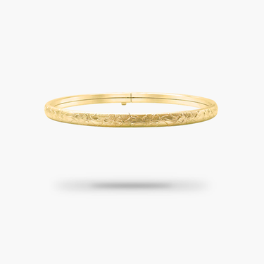 Gold bracelet on a white background