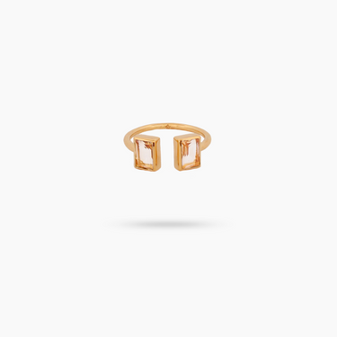 Amare Wear Baguette Citrine Cuff Ring