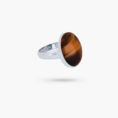 Amare Wear Men's • All Gender Cocktail Tiger Eyes Stone Ring_side