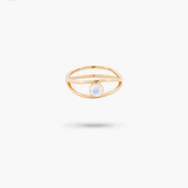 Amare Wear Moonstone Evil Eye Ring