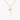 Gold necklace with a pendant on a white background