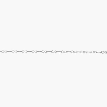 Close-up of a hourglass chain on a white background