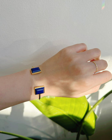 Amare Wear Baguette Lapis Cuff Bracelet