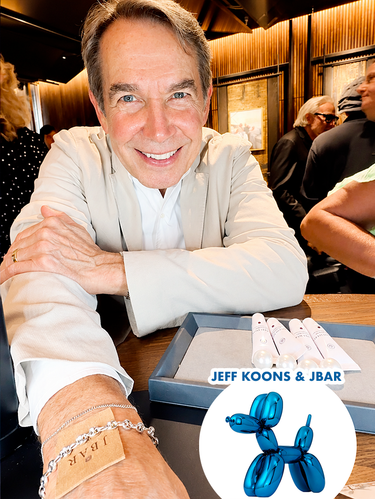 Jeff Koons in Vesper Silver Bracelet at JBAR Event
