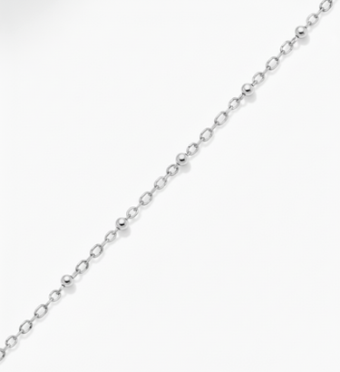 silver cable chain with beads