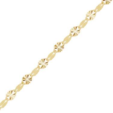 14K Gold Filled oval starburst link chain