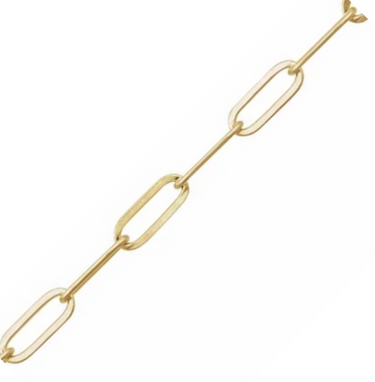 Gold paperclip link chain