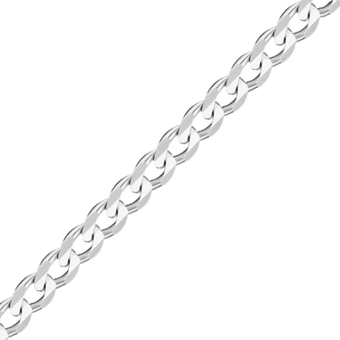 Thick silver curb chain