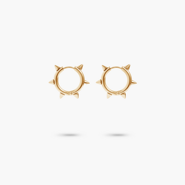 Titanium Spiky Huggie Earrings