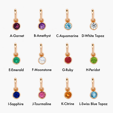 Amare Wear Celebration Bezel Set Birthstone Charms