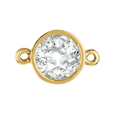 A diamond charm with yellow gold