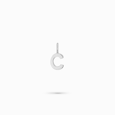 Mini sterling silver alphabet initial version C.