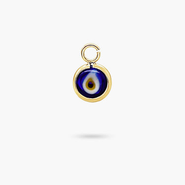 Yellow Gold Color Evil Eye Dangle Charm