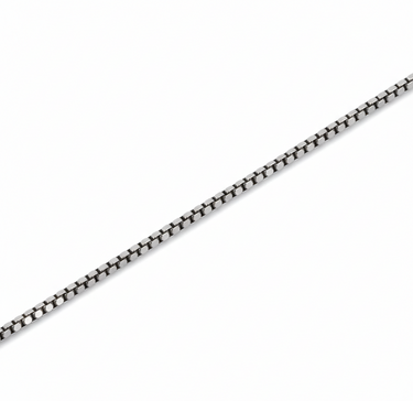 oxidized silver box chain