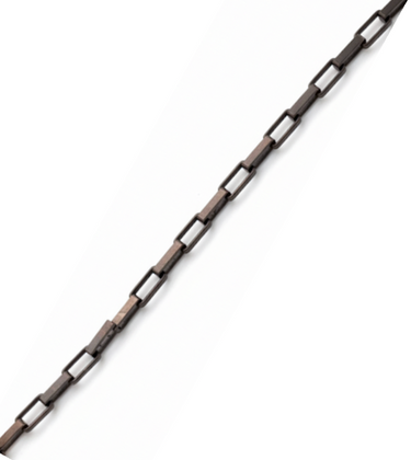 oxidized silver chain with box links