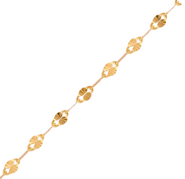 Gold filled chain with flat shiny links