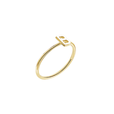 Amare Wear Initial Stackable Rings 14K Gold