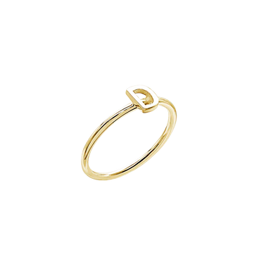 Amare Wear Initial Stackable Rings 14K Gold