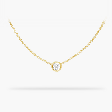 Birthday Necklace April - Diamond 14k gold necklace | Amare Wear Handmade Jewelry | Permanent Jewelry | Fine Jewelry | San Francisco Edit alt text