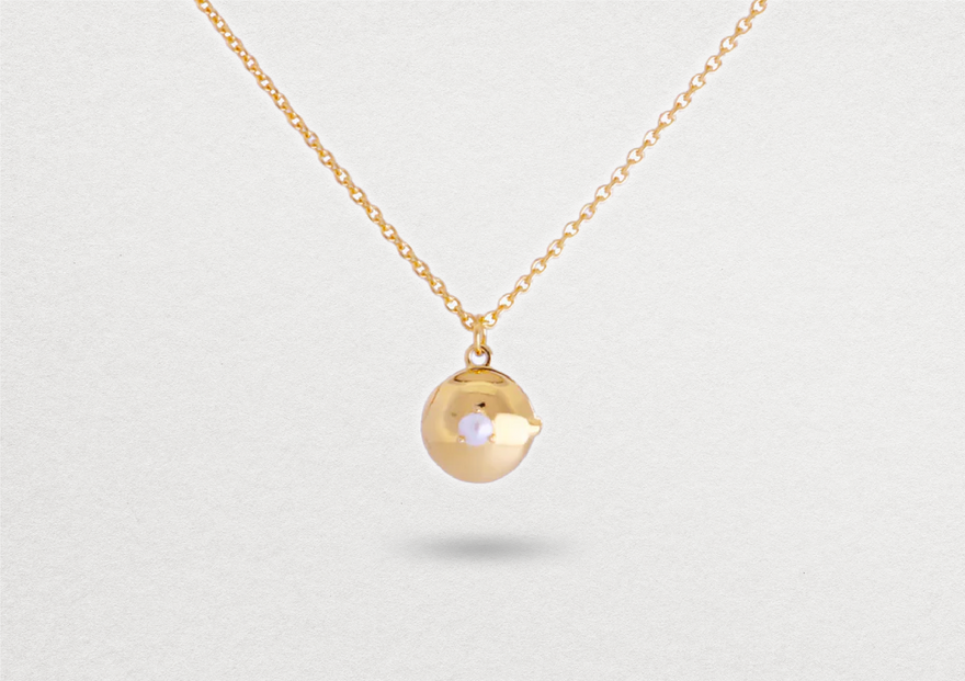 Amare Wear Petite Necklace – Pearl Whisper Locket