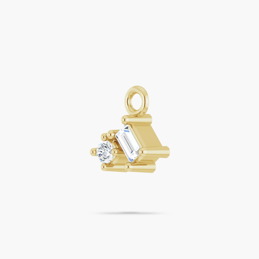 Amare Wear 14K Natural Diamond Dangle Charm Side View