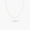 14k Solid Yellow Gold 2mm Curb Chain Necklace