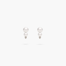 Amare Wear Double Akoya Pearl and Diamond Stud Earrings