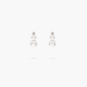 Pair of pearl earrings on a white background