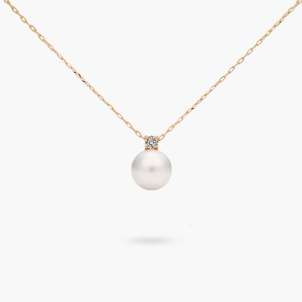 Amare Wear Princess Akoya Pearl Diamond Necklace