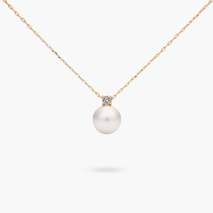 Amare Wear Princess Akoya Pearl Diamond Necklace