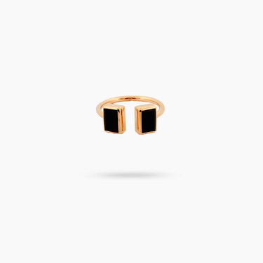 Amare Wear Baguette Black Onyx Cuff Ring