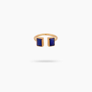 Amare Wear Baguette Lapis Cuff Ring