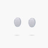 Amare Wear White Quartz Statement Stud Earrings Sterling Silver