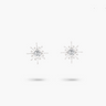 Amare Wear 925 Sterling Silver White Topaz Starburst Stud Earring