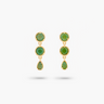 Amare Wear Gold Vermeil Green Aventurine Mini Dangle Earrings