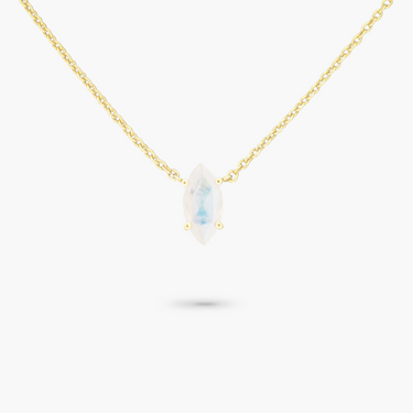 Amare Wear June Marquise Birthstone Necklace Moonstone