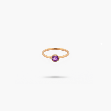 Amare Wear Amethyst Solitaire Ring- Feb Birthstone