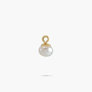 14K Cultured White Freshwater Pearl Dangle