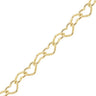 Heart link chain with gold filled links