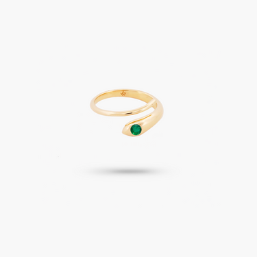 Amare Wear Emerald Snake Ring