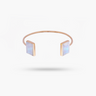 Amare Wear Baguette Rainbow Moonstone Handcuff Bracelet