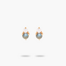 Amare Wear Petite Labradorite with Freshwater Pearl Stacked Stud Earring