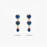 Amare Wear Gold Vermeil Lapis Mini Dangle Earrings