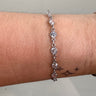 Silver chain with cubic zirconia stones