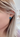 Amare Wear Daisy Flower Blue and Black Enamel Stud Earring